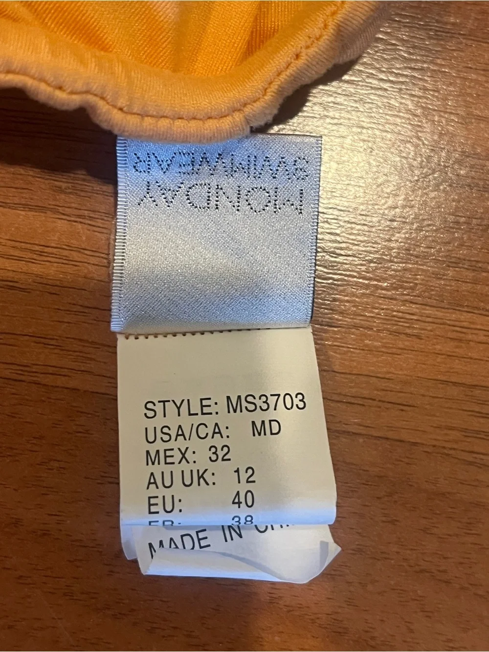 Monday Swimwear Two-Tone Orange & White Triangle Bikini - NWT - Size M